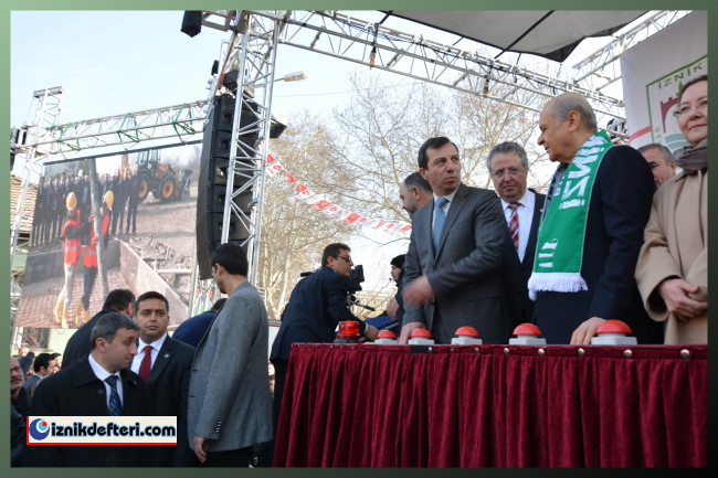 Atıksu Arıtma Tesisi Temel Atma Töreni için Devlet Bahçeli İznik&#39e Geldi
