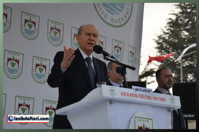 Atıksu Arıtma Tesisi Temel Atma Töreni için Devlet Bahçeli İznik&#39e Geldi