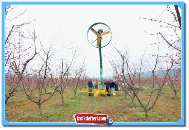 İznikli Çiftçiden Dona Karşı Örnek Mücadele