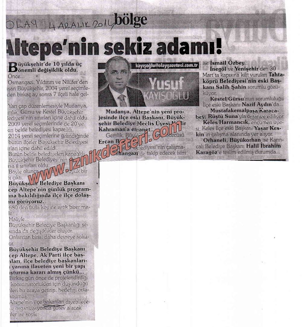 Serkan Acar İznik’e Koordinatör Olarak Atandı