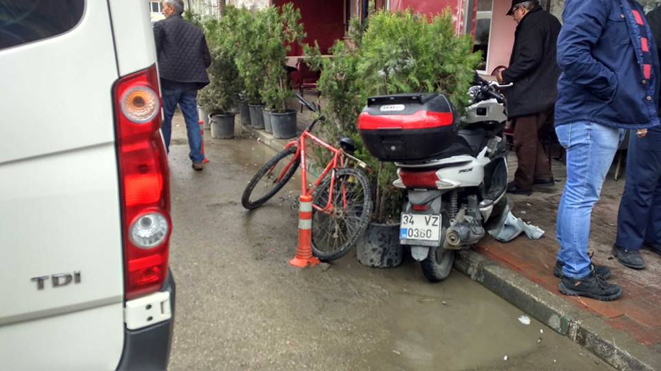 Otogar yolu girişinde trafik kazası