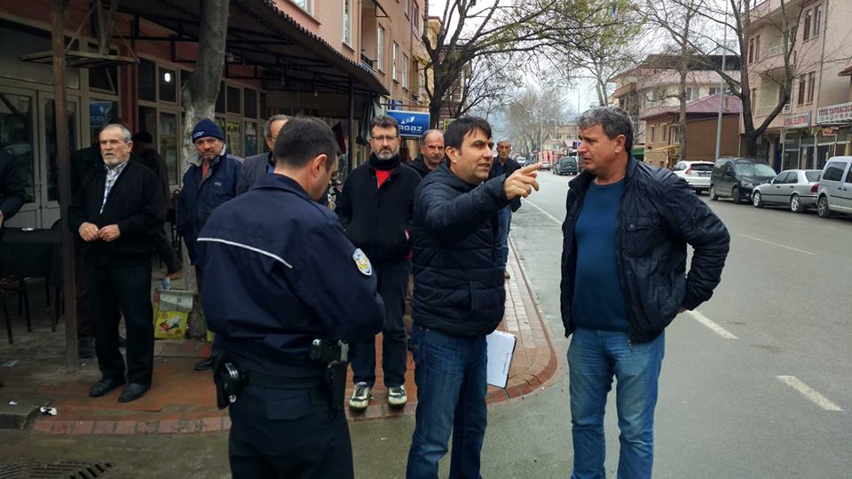 Otogar yolu girişinde trafik kazası