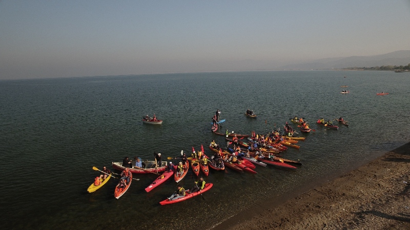 İznik Gölü kanolar ile tanıştı